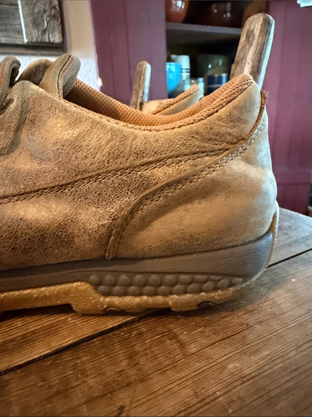Twisted X Men's Tan Suede Moc Toe Casual Shoes